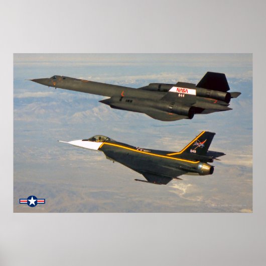 SR-71 BLACKBIRDおよびF-16XL ポスター (正面)