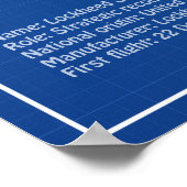 SR-71 Blackbird – 飛行機の設計図プランAD ポスター (角)