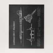 SR-71 Blackbird – 飛行機の設計図プランPD ジグソーパズル (縦)