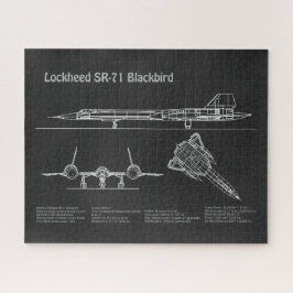 SR-71 Blackbird – 飛行機の設計図プランPD ジグソーパズル