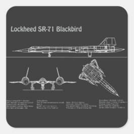 SR-71 Blackbird – 飛行機の設計図プランPD スクエアシール