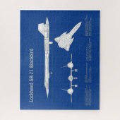 SR-71 Blackbird – 飛行機設計図プランABD ジグソーパズル (縦)