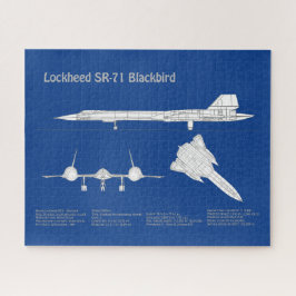 SR-71 Blackbird – 飛行機設計図プランABD ジグソーパズル
