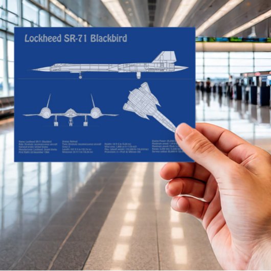 SR-71 Blackbird – 飛行機設計図プランABD ポストカード