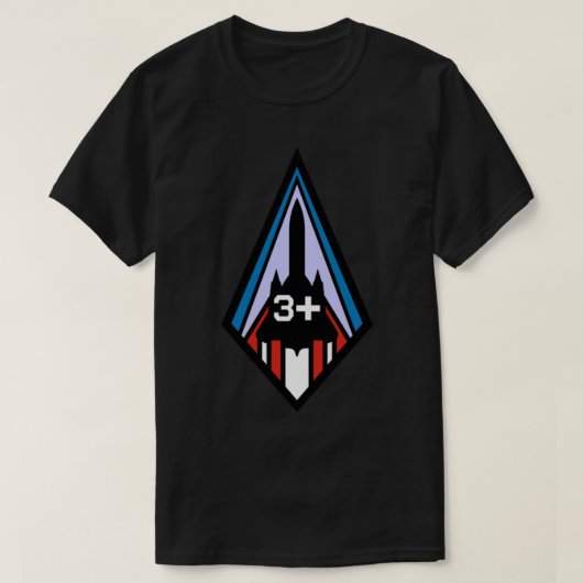 SR-71 Blackbird +3 Pilot Insignia    Tシャツ (デザイン正面)