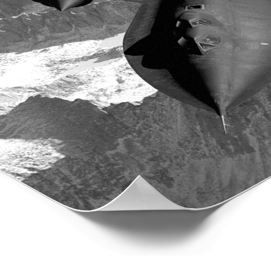 SR-71 Blackbird Flying ポスター (角)