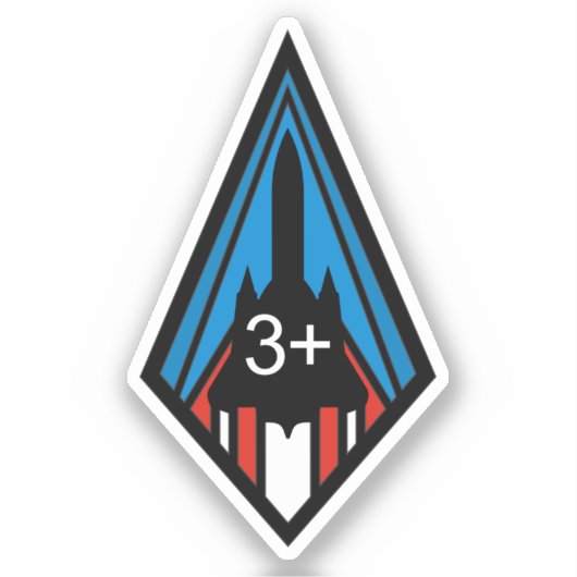 SR-71 Blackbird Mach 3記念Insignia Squa シール (正面)