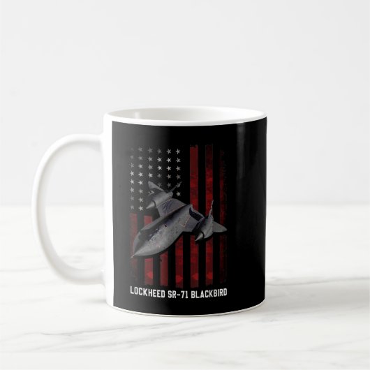 SR-71 Blackbird plane  コーヒーマグカップ (左)
