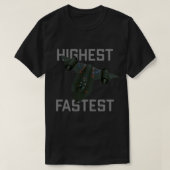 SR 71 Blackbird Spy Plane Fastest Highest   Tシャツ (デザイン正面)