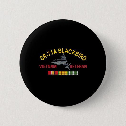 Sr-71a Blackbirdベトナム退役軍人Sr 71 Blackbird A 缶バッジ (正面)
