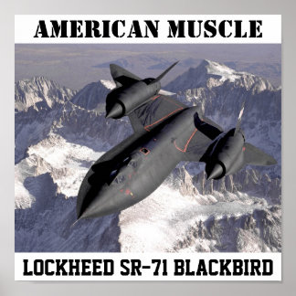 SR-71BlackbirdLockheed：アメリカの筋肉 ポスター