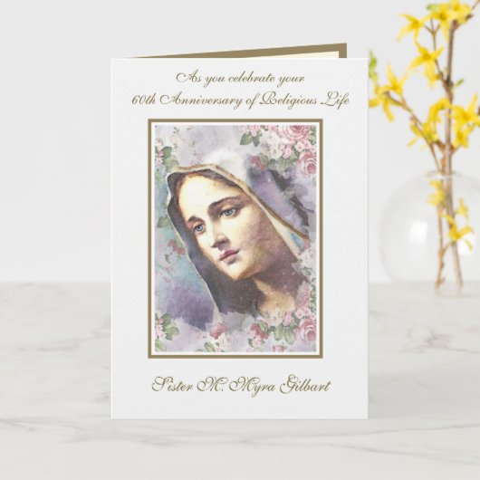 Sr. M. Myra Gilbart -60 カード (黄色い花)