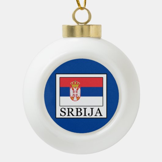 Srbija セラミックボールオーナメント (正面)