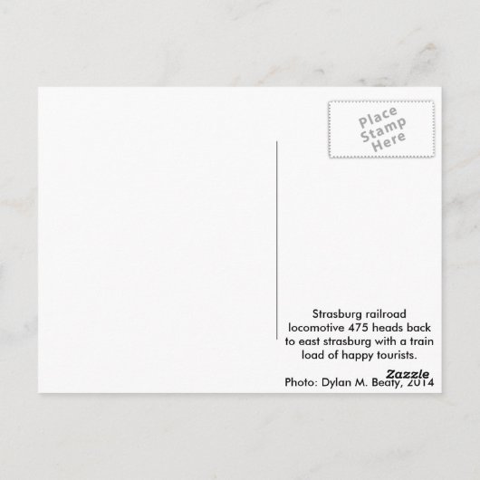 SRC 475ポストカード ポストカード (裏面)