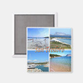 SRD010 SAN TEODORO，モザイク，サルデーニャ，冷蔵庫 マグネット (正面/裏面)