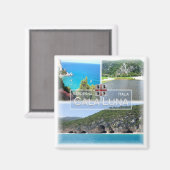 SRD032 CALA LUNA，モザイク，サルデーニャ，冷蔵庫 マグネット (正面/裏面)