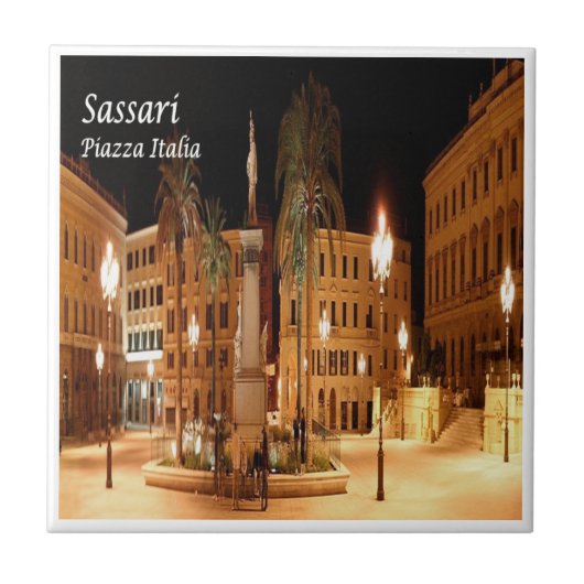 SRD047 SASARI, Piazza Italia, Sardinia タイル (正面)