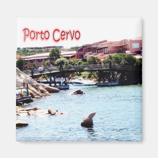SRD051 PORTO CERVO, Sardinia,イタリア,冷蔵庫 マグネット (正面)