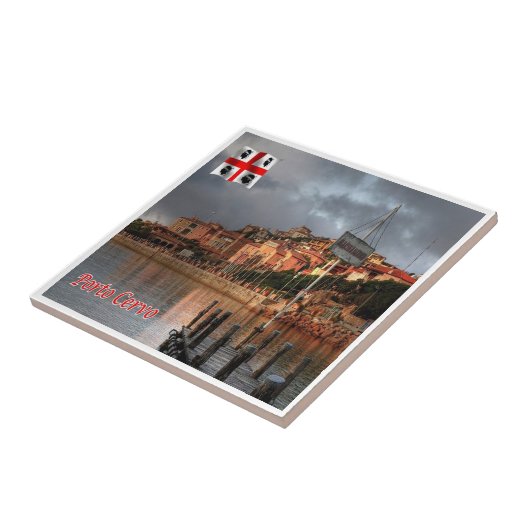 SRD052 PORTO CERVO,サルデーニャ,イタリア, タイル (側面)