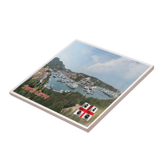 SRD054 PORTO CERVO The Port, Sardinia, タイル (側面)