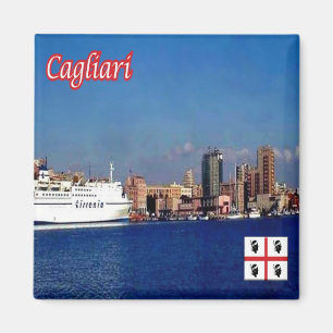 SRD062 CAGLIARI、ポート、サルデーニャ、冷蔵庫 マグネット