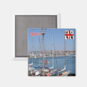 SRD066 ALGHERO Coral Coast, Sardinia,冷蔵庫 マグネット (正面/裏面)