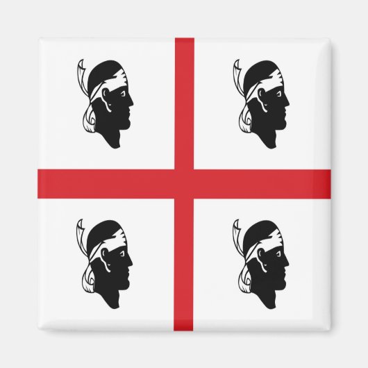 SRD072国旗、サルデーニャ、イタリア、冷蔵庫 マグネット (正面)