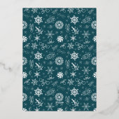 Sretan Bojitic Bosnian、クロアチアクリスマスエレガント、 箔シーズンカード (裏面)