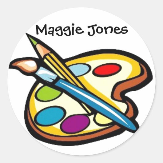 SRFによるアーティストステッカー ラウンドシール (正面)