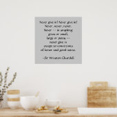 SRFによるウィンストン・チャーチル卿の引用 ポスター (キッチン)