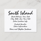 SRFによるクライアント/顧客のVIPカード 名刺 (裏面)