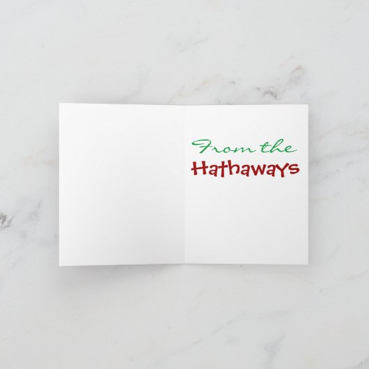 SRFによるジンジャーブレッド少年メリークリスマスカード シーズンカード (内部)