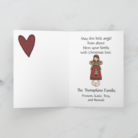 SRFによる天使のクリスマスカード シーズンカード (内部)