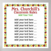 SRFによる学校先生の教室ルール ポスター (正面)