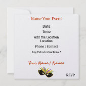 SRFによる衣装パーティの招待状 招待状 (裏面)