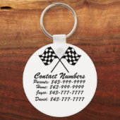 SRFによる重要な電話番号キーチェーン キーホルダー (正面)