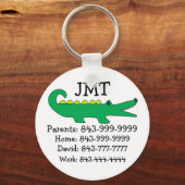 SRFによる重要な電話番号キーチェーン キーホルダー (正面)