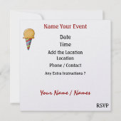 SRFによるBBQ / ピクニック / 屋外パーティーの招待状 招待状 (裏面)