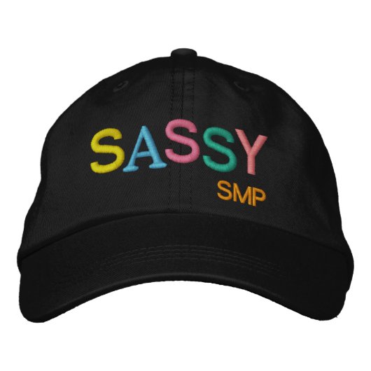 SRFによるSASSYキャップ 刺繍入りキャップ (正面)