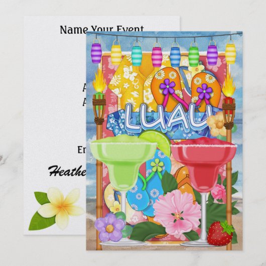 SRFのルアウ招待状 招待状 (正面/裏面)