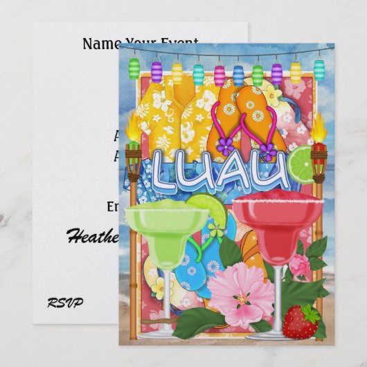 SRFのルアウ招待状 招待状 (正面/裏面)