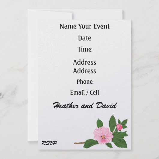 SRFのルアウ招待状 招待状 (裏面)