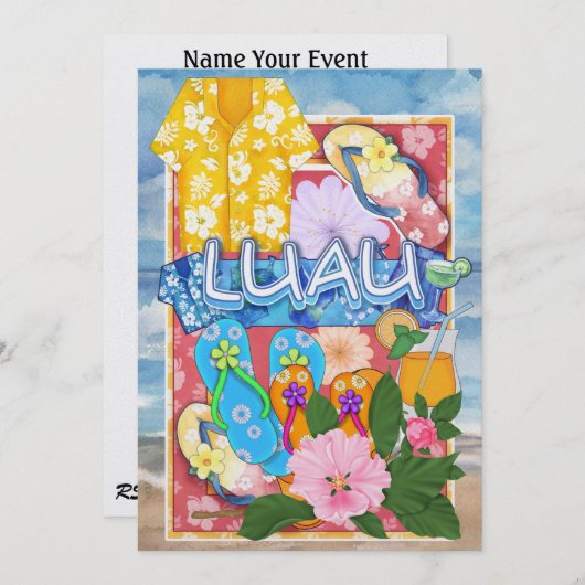 SRFのルアウ招待状 招待状 (正面/裏面)