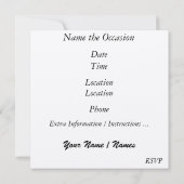 SRFパーティ招待状 招待状 (裏面)