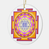 Sriのチャクラの女神Shri Lalitha Tripura Sundari セラミックオーナメント (左)