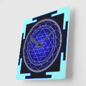 sriのyantraの時計 スクエア壁時計 (傾斜)