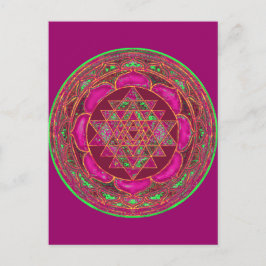 Sri Lakshmi Yantra Mandalaはがき ポストカード