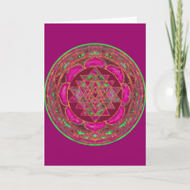 Sri Lakshmi Yantra Mandaraグリーティングカード カード
