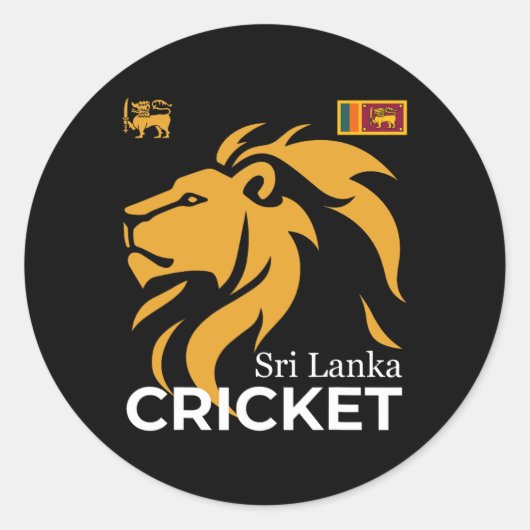 Sri Lanka Cricket Perfect For Lankan Cricket Fans ラウンドシール (正面)