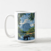 Sri Lanka Elephant Jungle Coffee Mug コーヒーマグカップ (左)